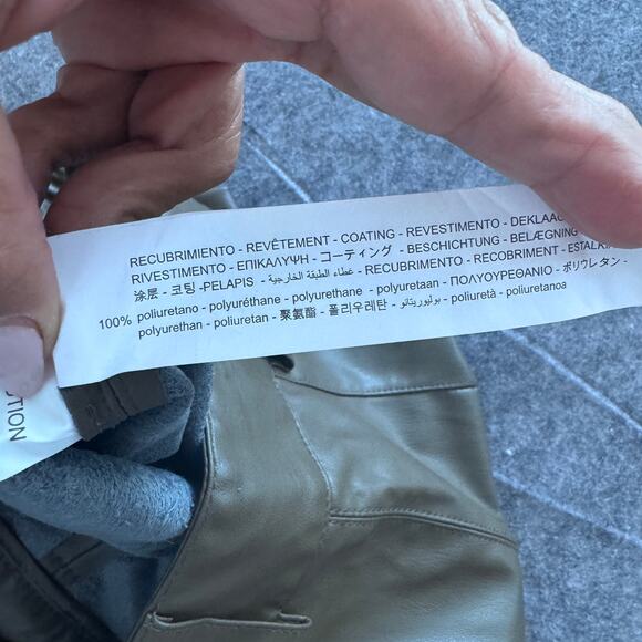 Zara Francoise XS Full‎ Length Straight Leg High-Waisted Faux Leather Trousers - Picture 8 of 8